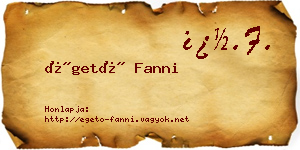 Égető Fanni névjegykártya